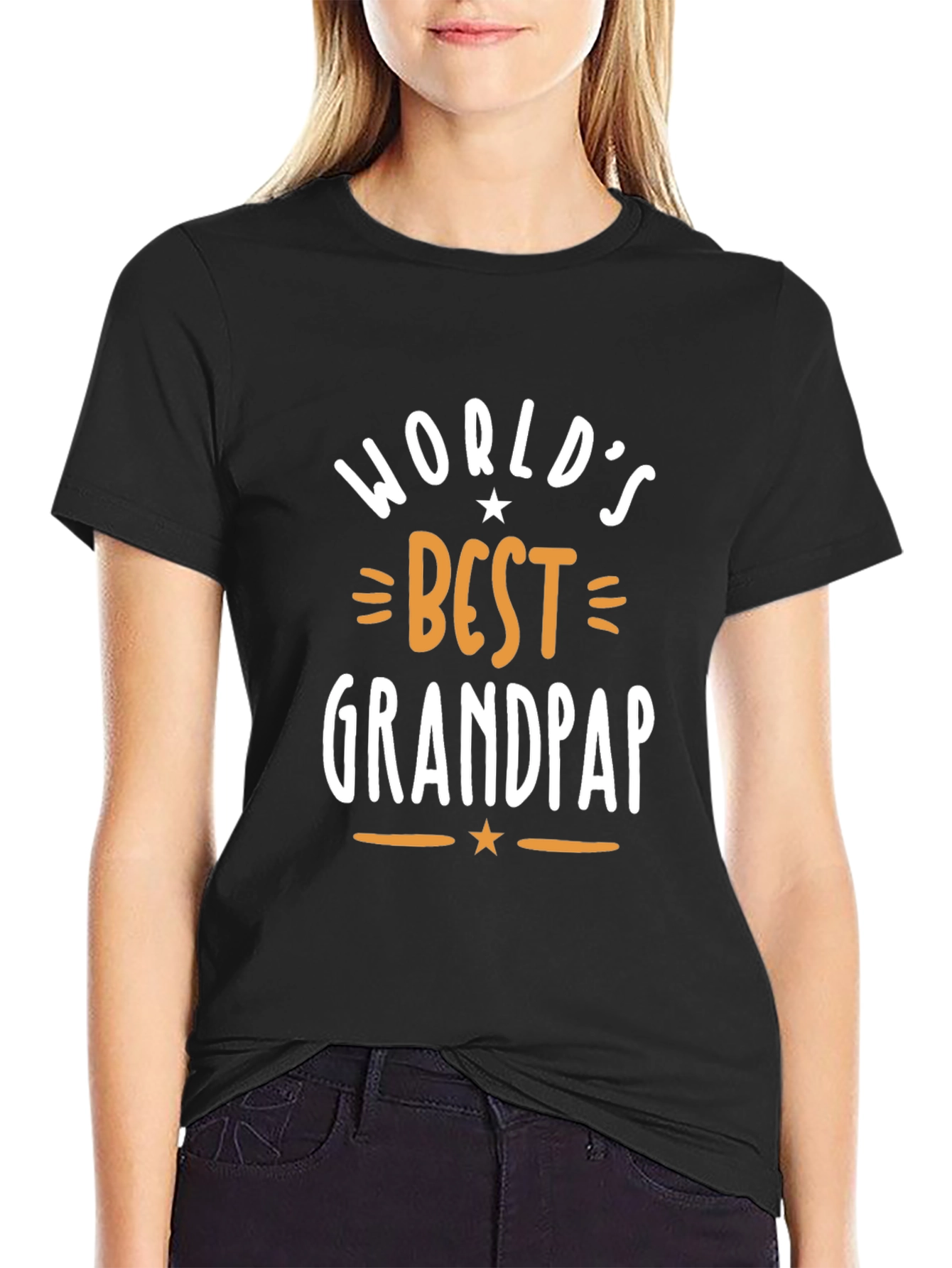 Worlds Best Grandpap Black T-Shirt