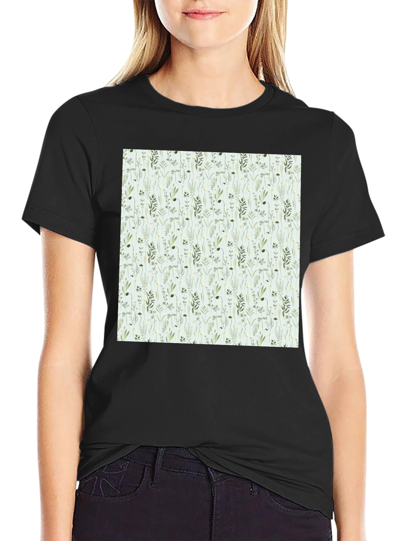 Floral Pattern Tee - Nature Inspired Design
