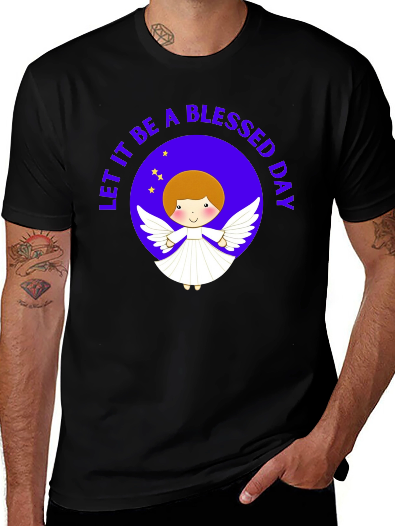 Blessed Day Angel Graphic T-Shirt