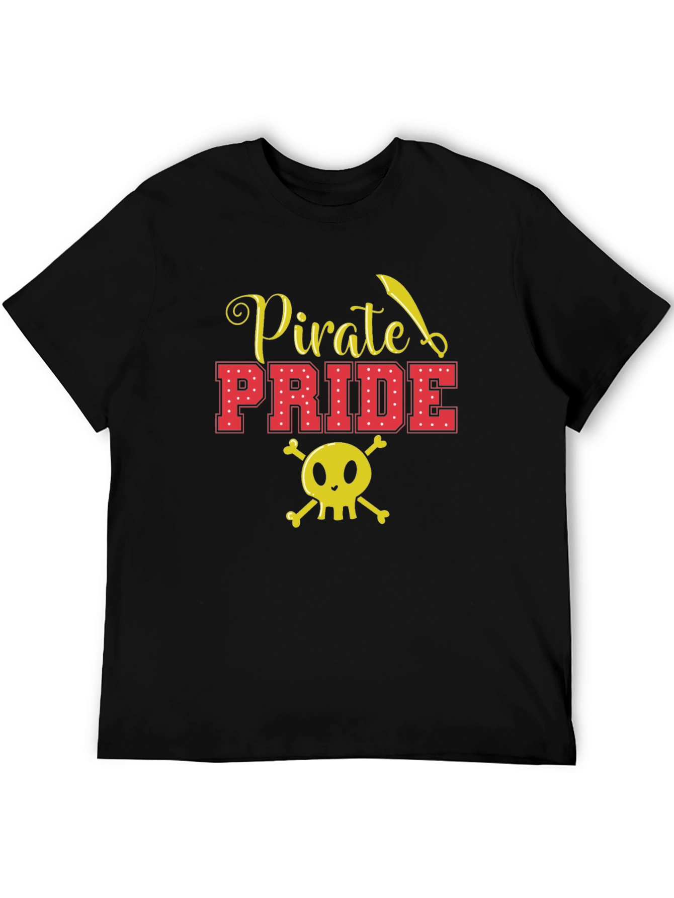 Pirate Pride Graphic T-Shirt - Black Cotton Tee