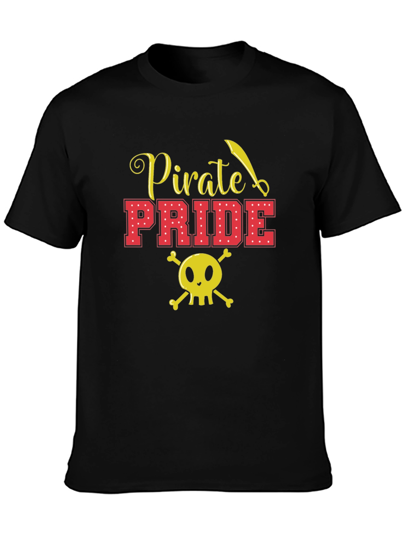 Pirate Pride Graphic T-Shirt - Black Cotton Tee
