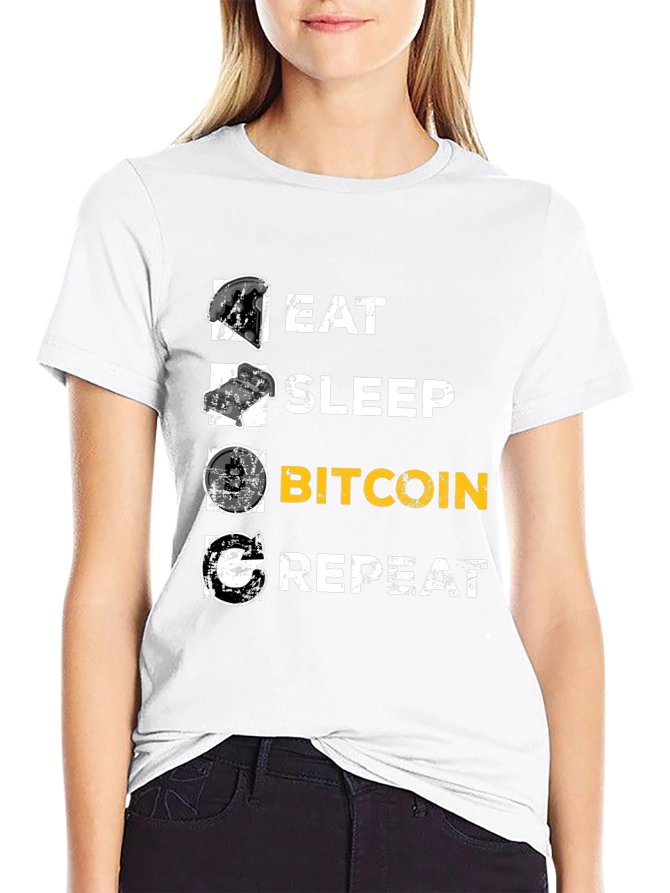 Eat Sleep Bitcoin Repeat Graphic Tee