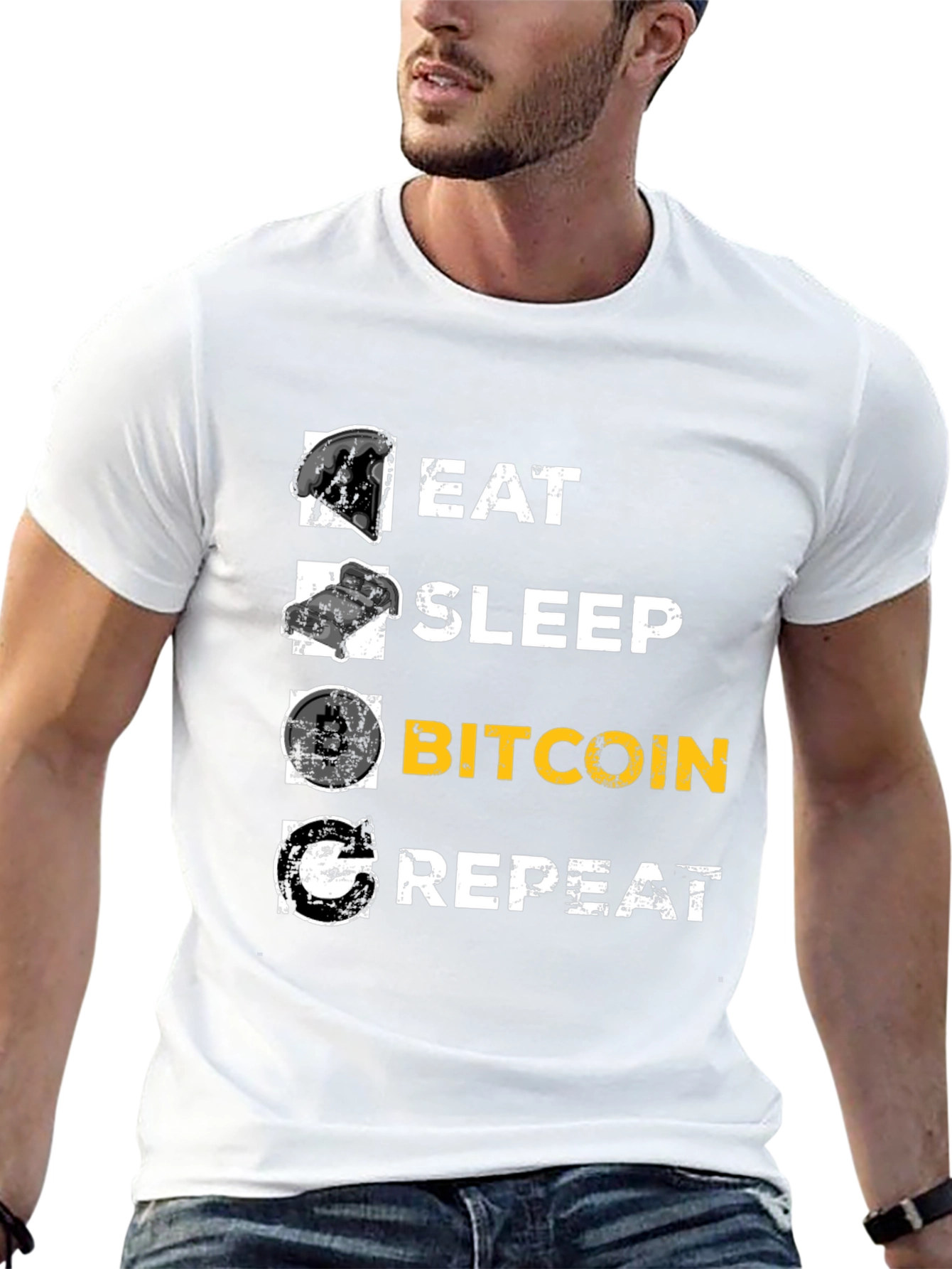 Eat Sleep Bitcoin Repeat Graphic Tee