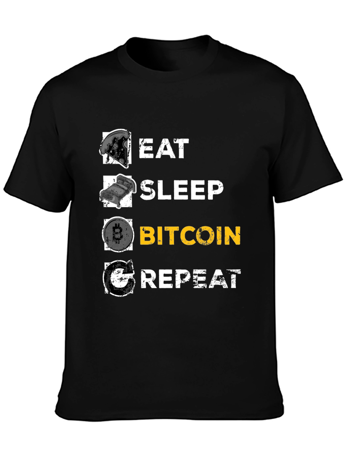 Eat Sleep Bitcoin Repeat Graphic Tee