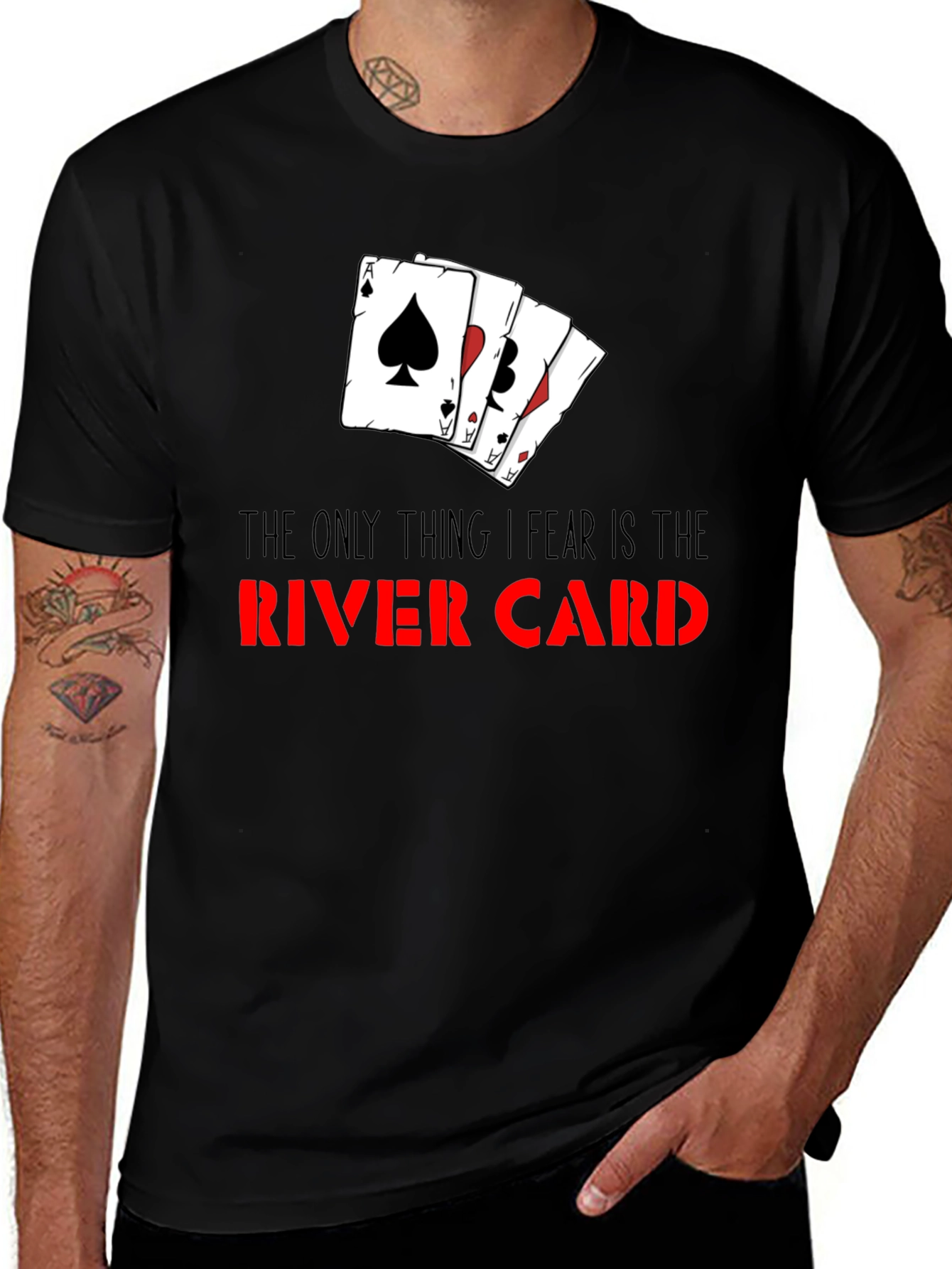 Poker River Card T-Shirt - Gamble with Style