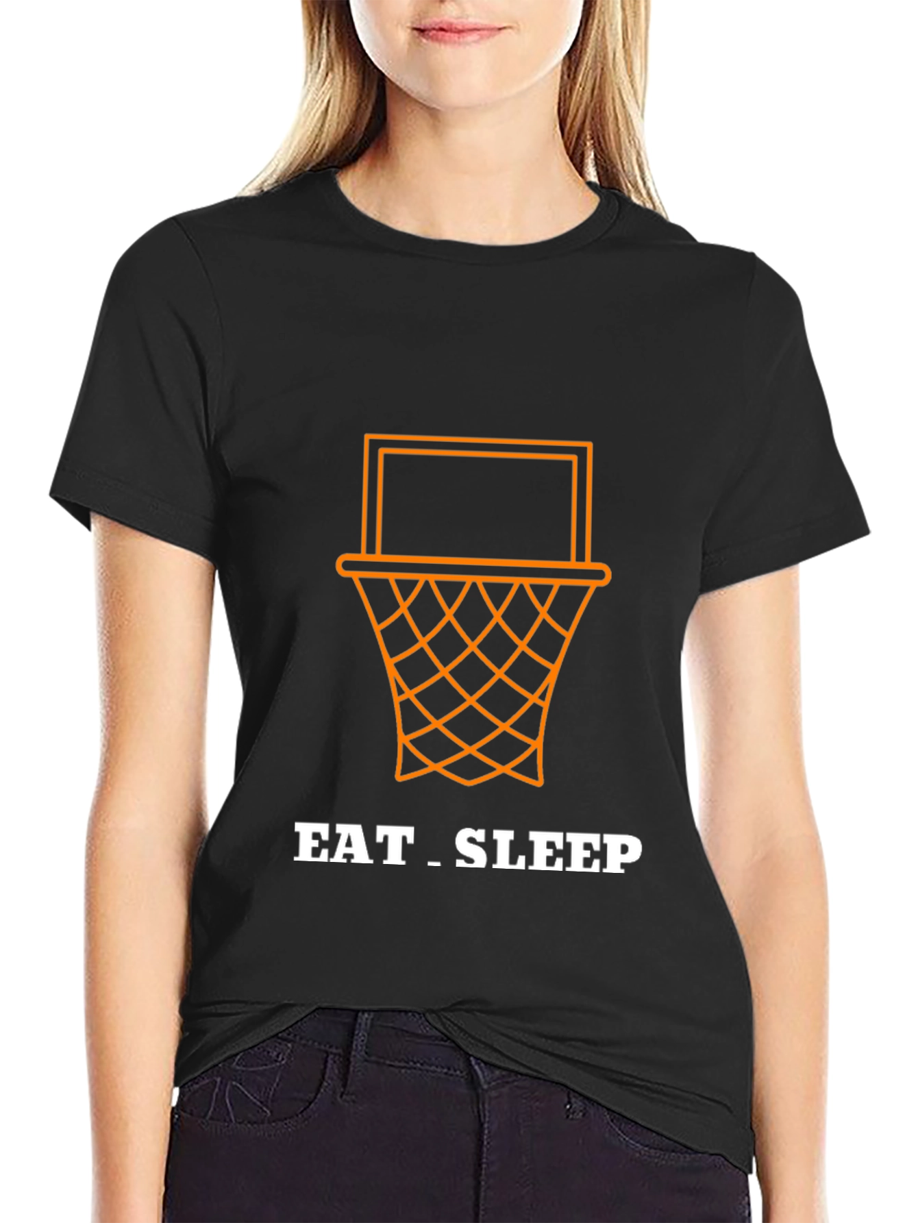 Eat Sleep Basketball T-Shirt - Black
