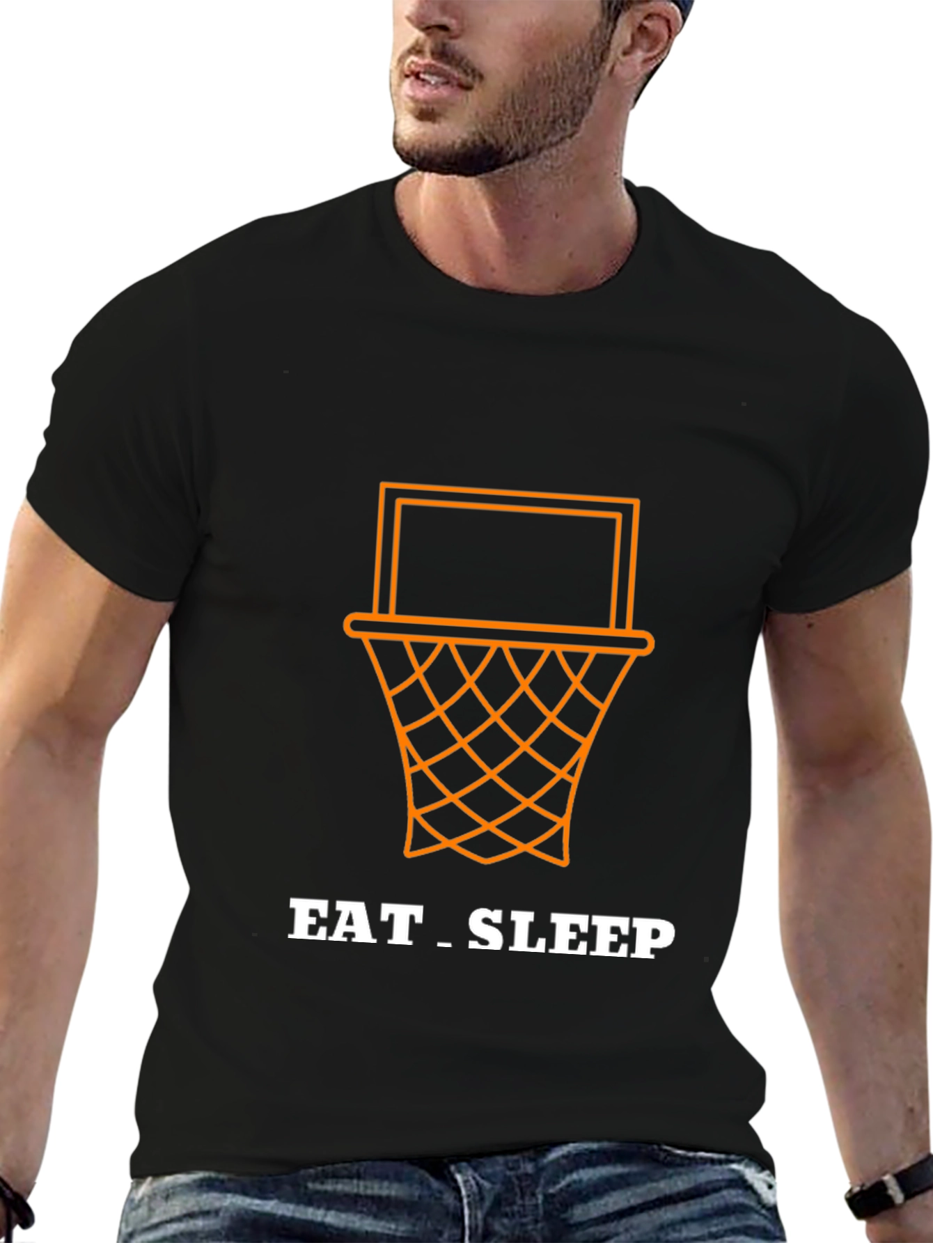 Eat Sleep Basketball T-Shirt - Black