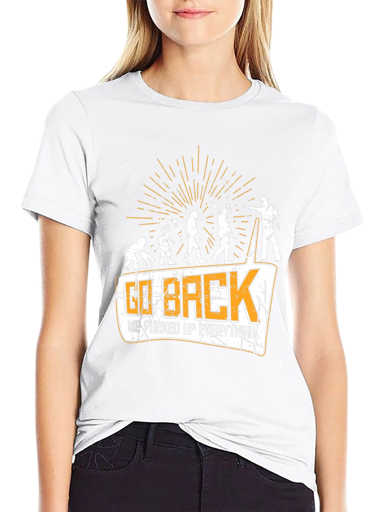 Go Back Evolution Graphic Tee - Black