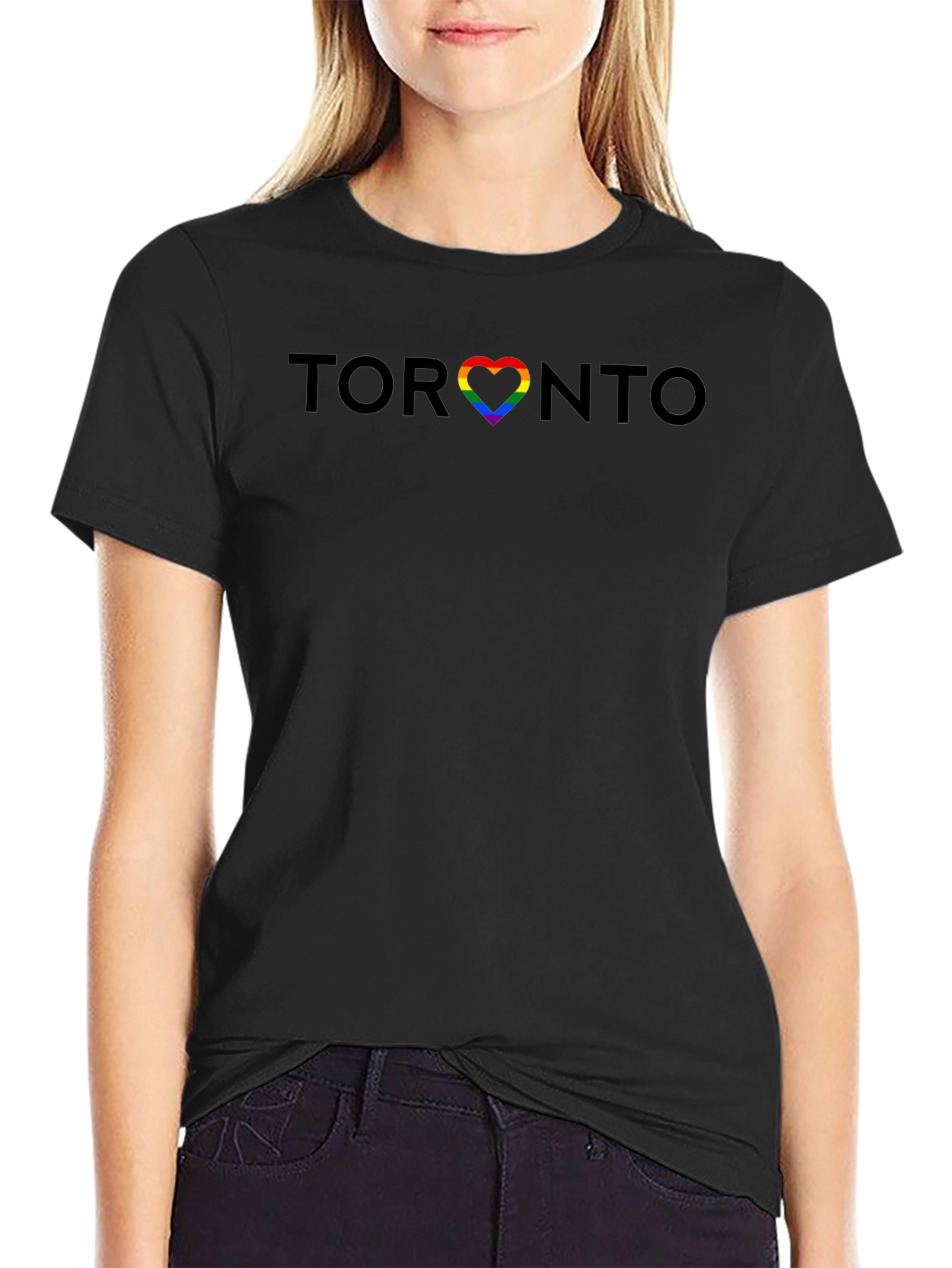 Toronto Pride Heart T-Shirt - Black
