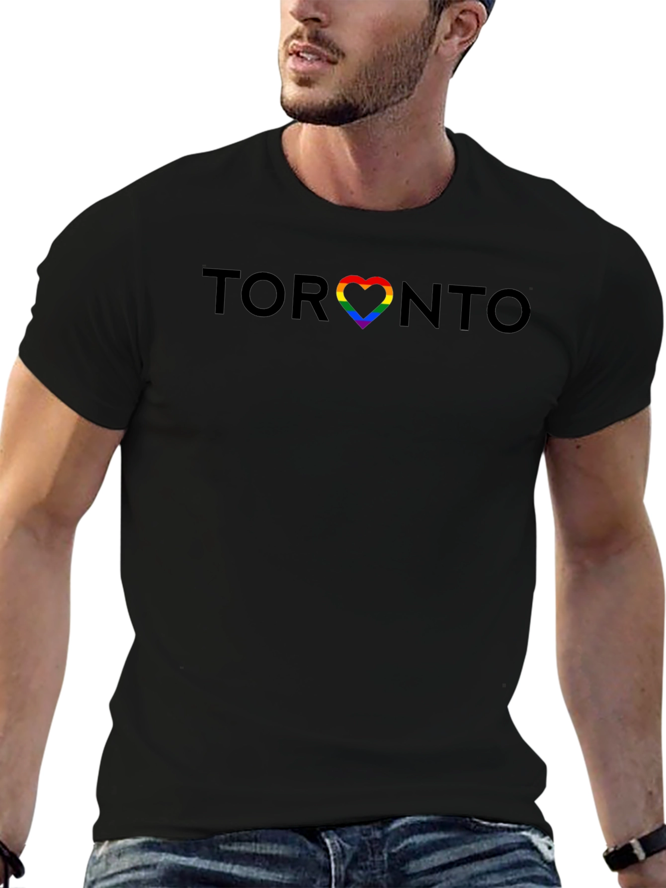 Toronto Pride Heart T-Shirt - Black