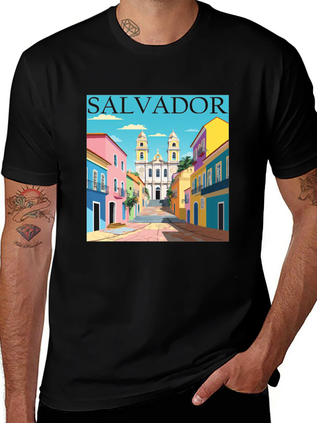 Salvador Brazil Graphic Tee - Black