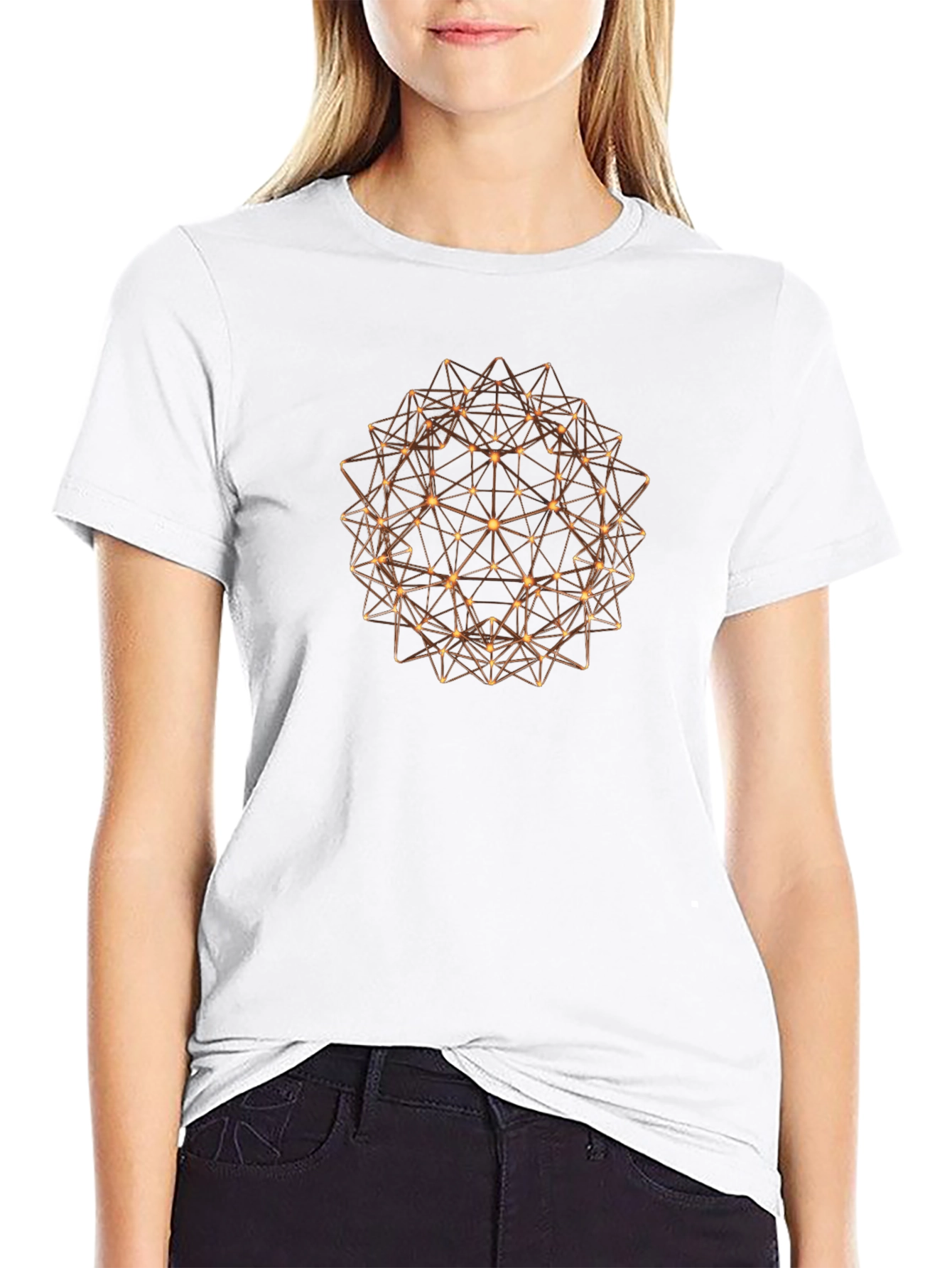 Geometric Sphere Graphic Tee - Modern Design