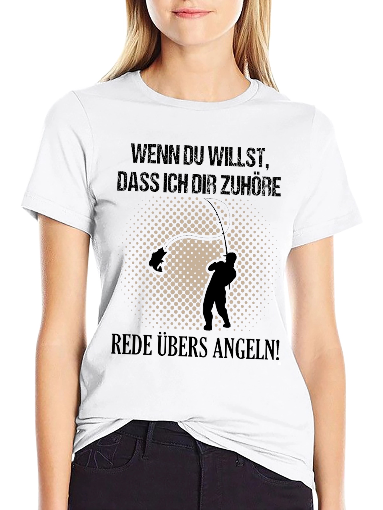 Funny Angling T-Shirt - Rede Ubers Angeln!