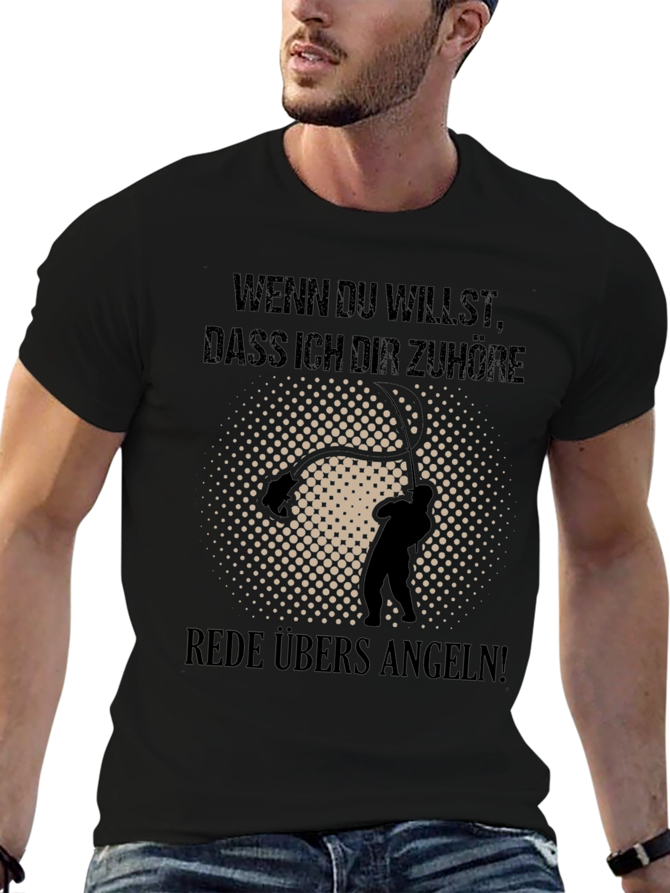 Funny Angling T-Shirt - Rede Ubers Angeln!