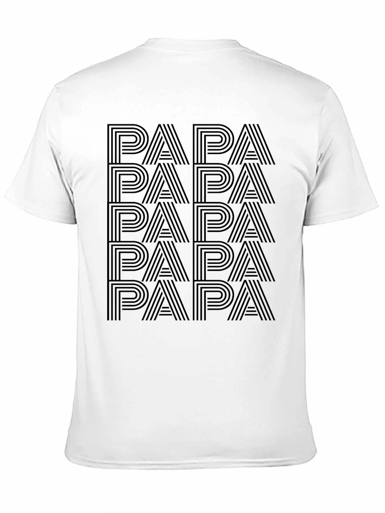 Papa Graphic Print Mens Black T-Shirt