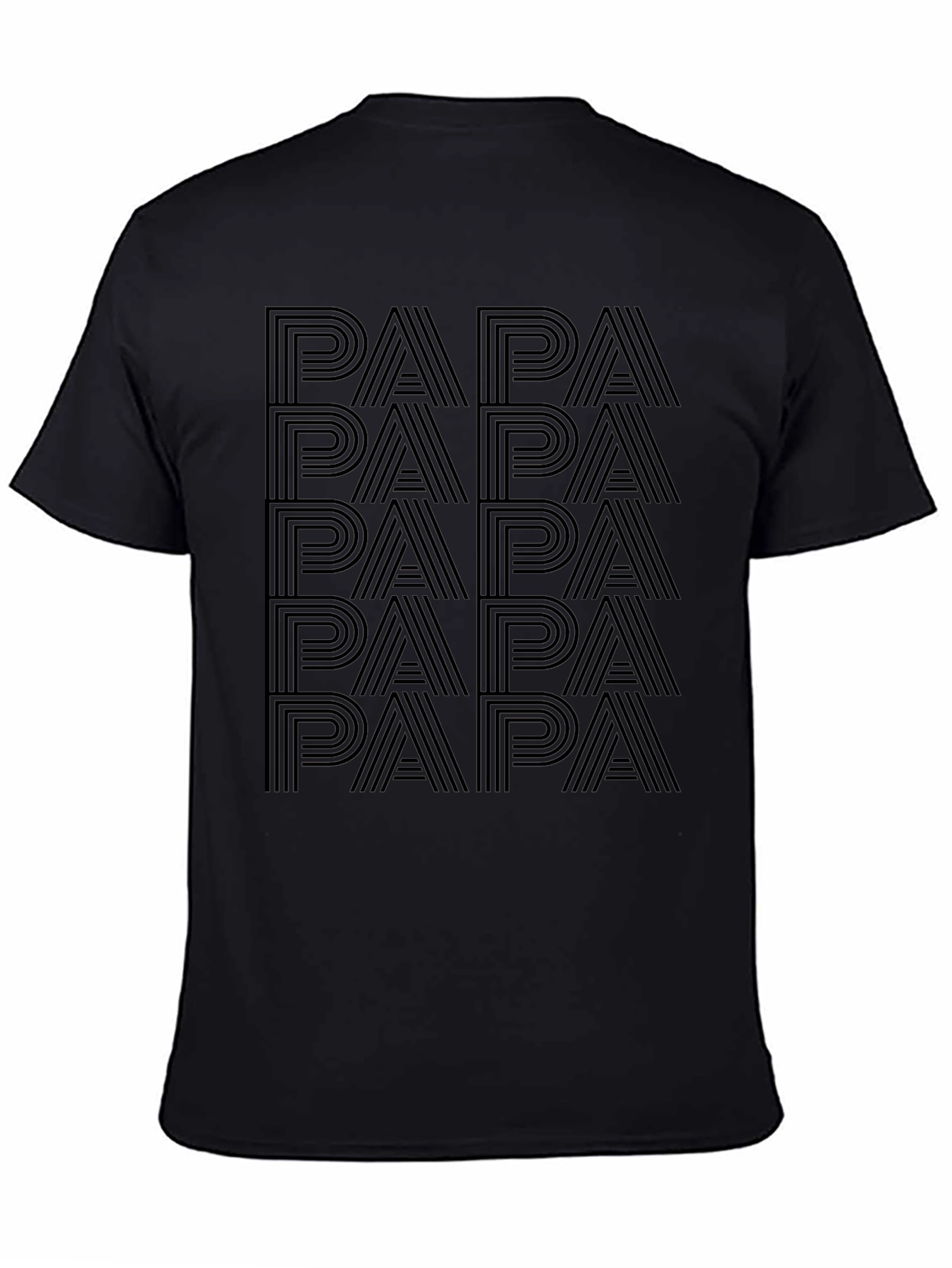 Papa Graphic Print Mens Black T-Shirt
