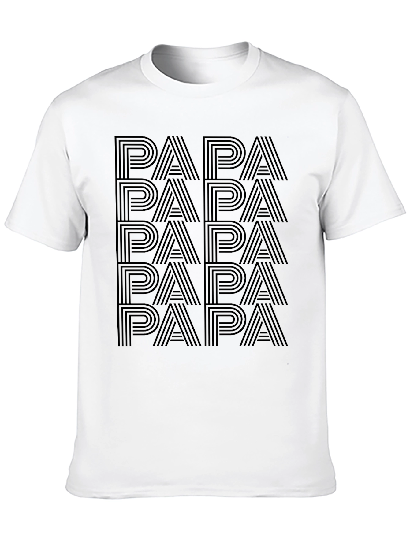 Papa Graphic Print Mens Black T-Shirt