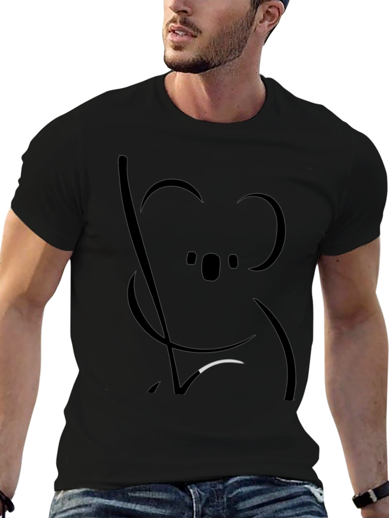 Koala Graphic Black T-Shirt - Unisex