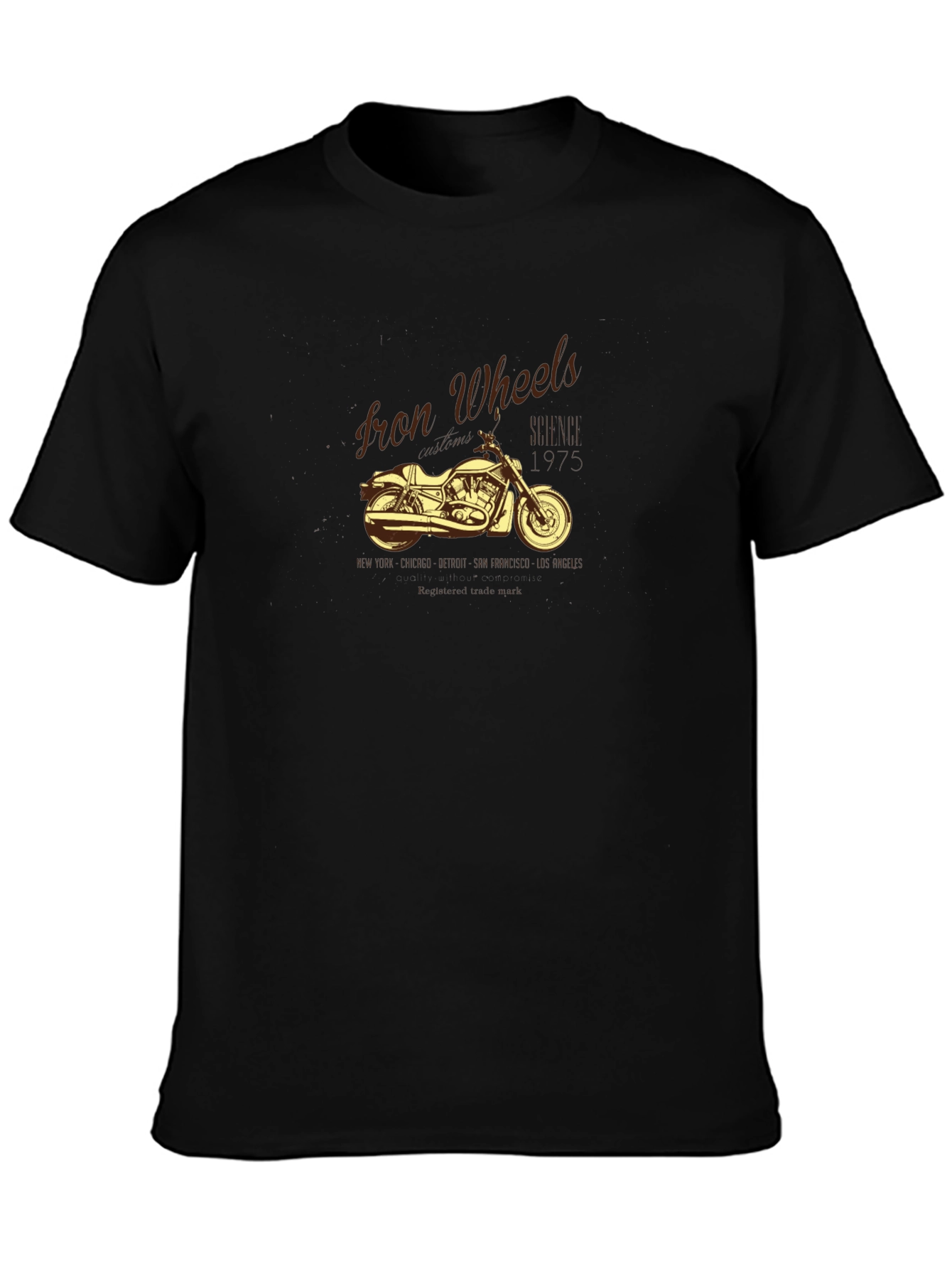 Iron Wheels Motorcycle Graphic T-Shirt