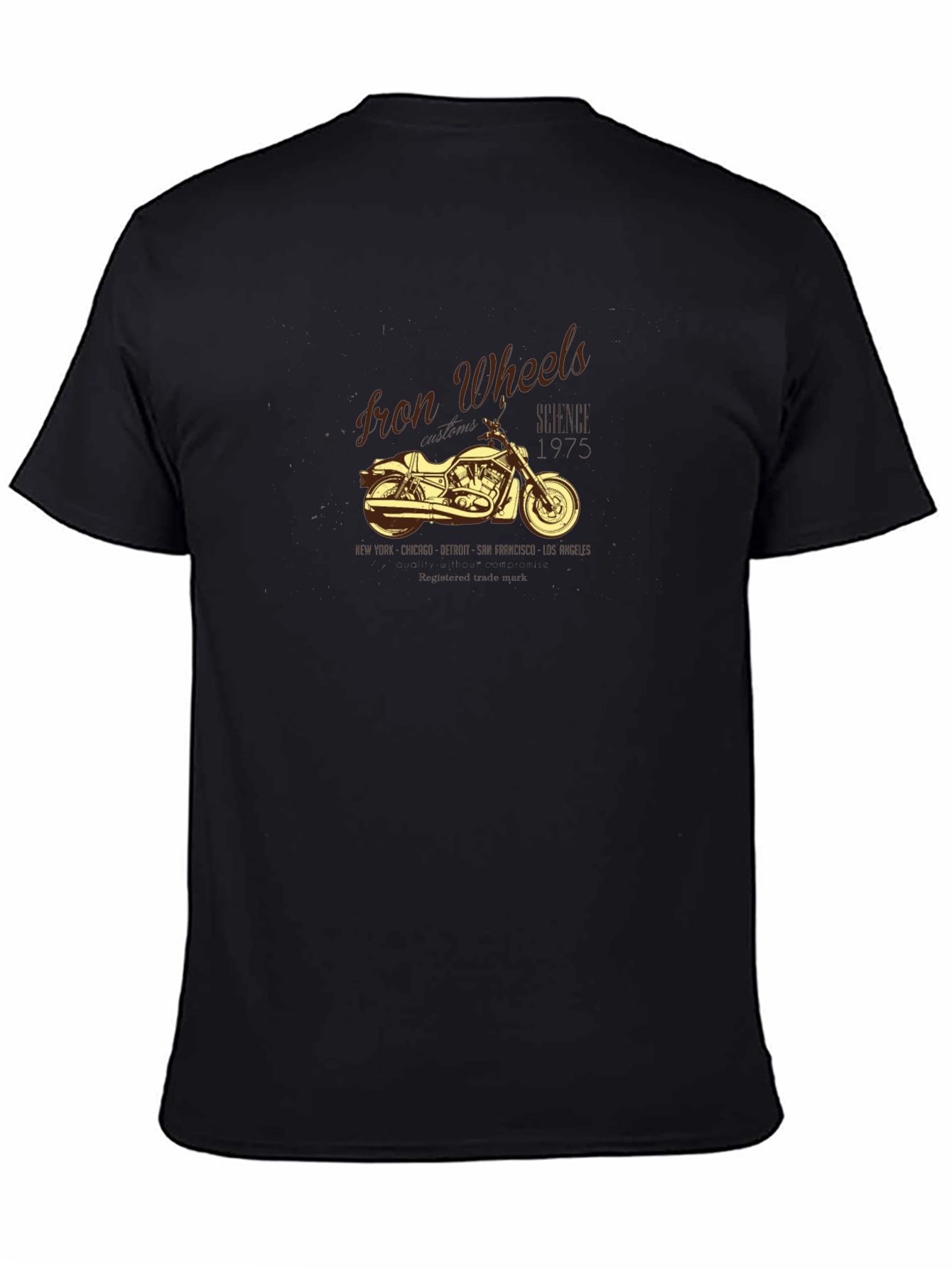 Iron Wheels Motorcycle Graphic T-Shirt