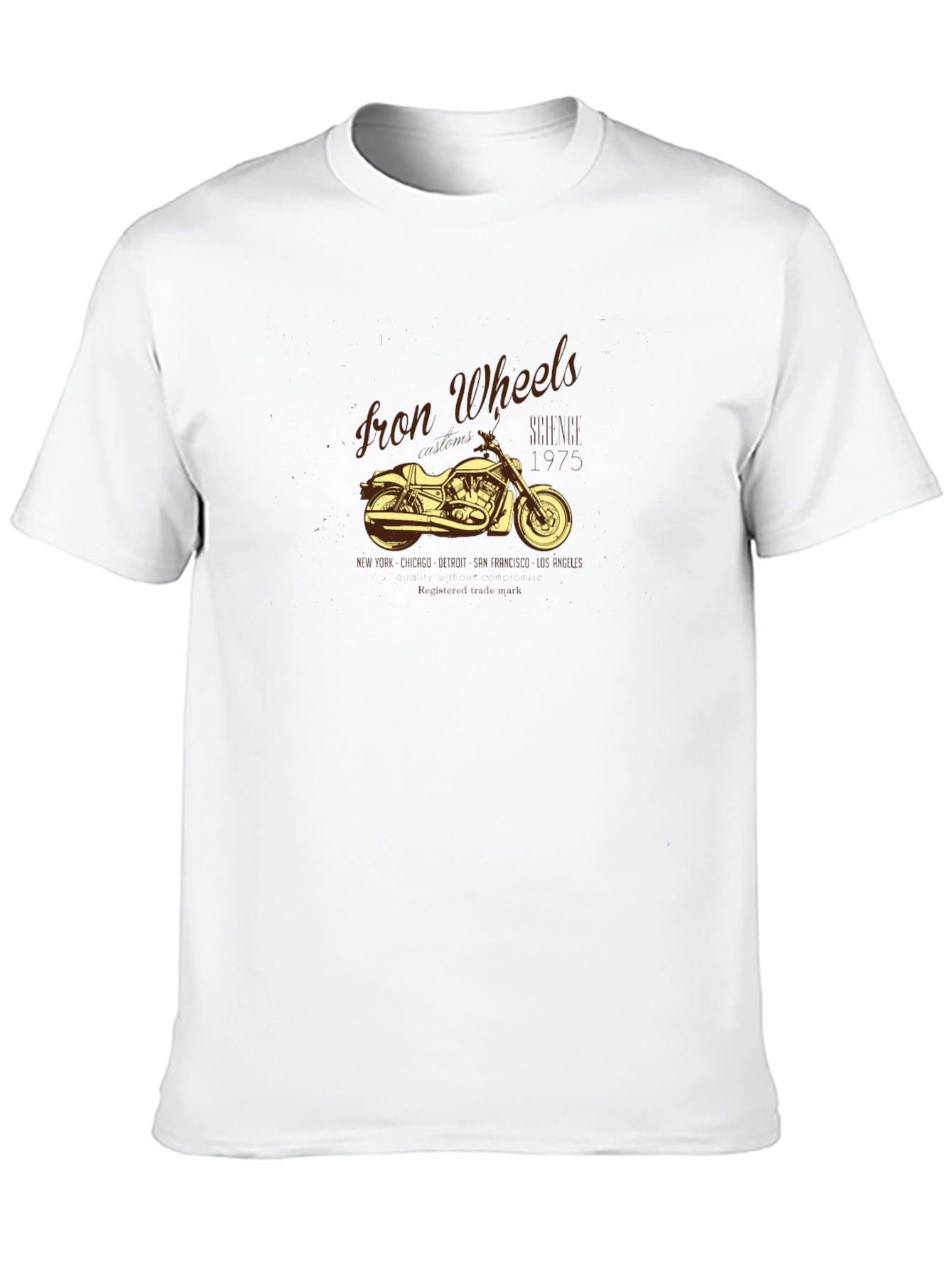 Iron Wheels Motorcycle Graphic T-Shirt