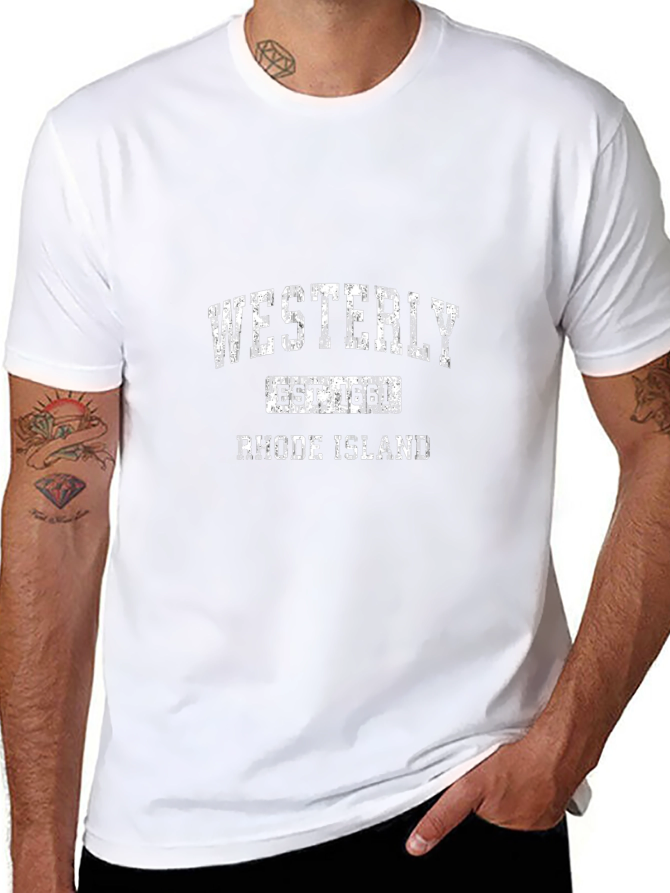 Westerly Rhode Island Est. 1661 Black T-Shirt
