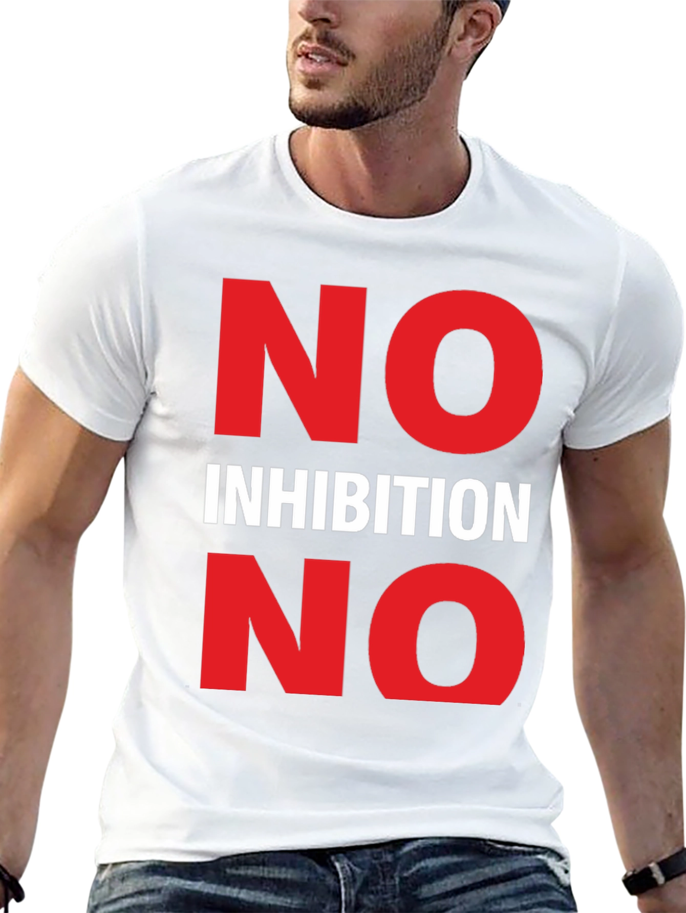 No Inhibition Graphic Tee - Bold Statement T-Shirt