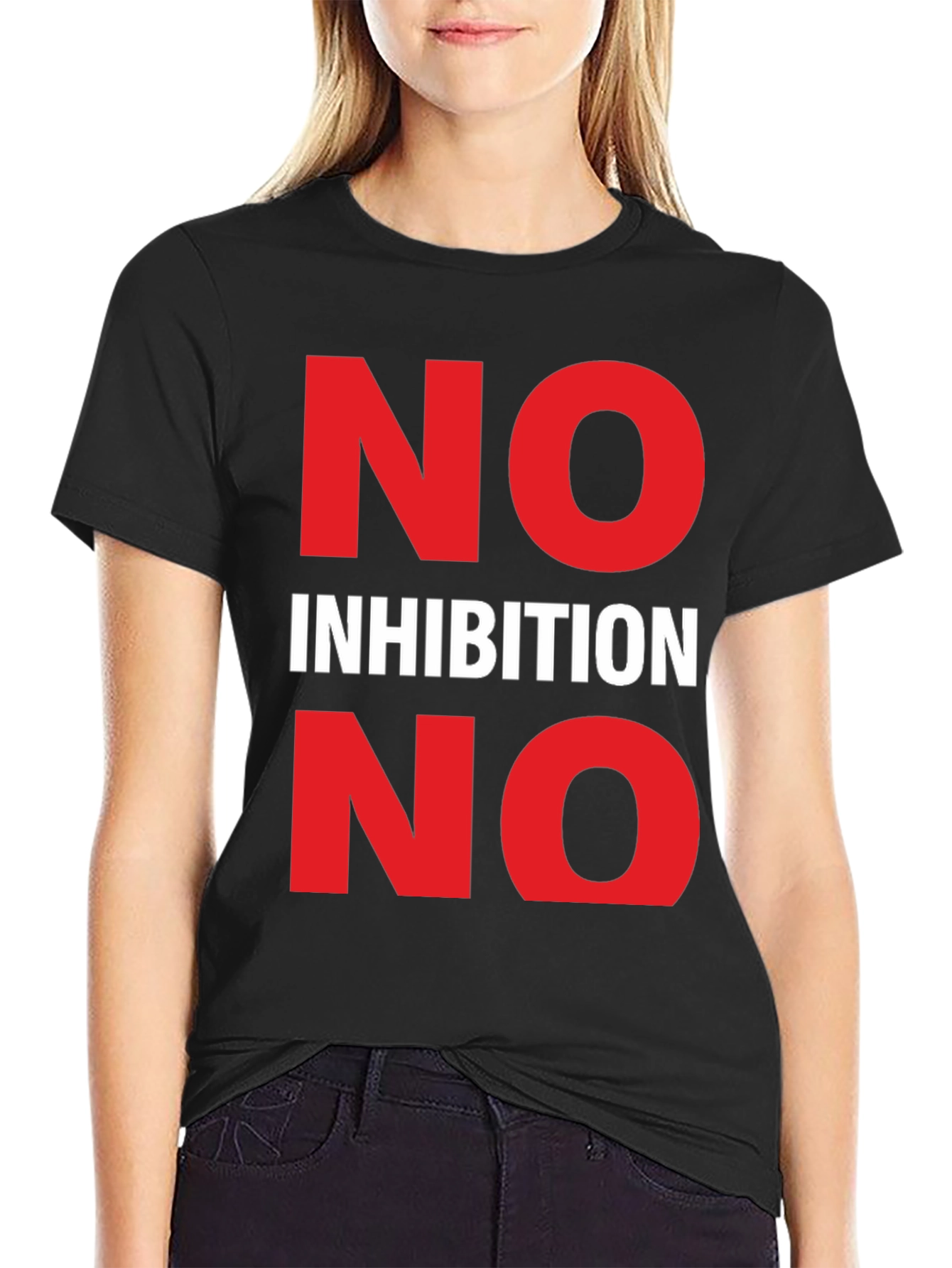 No Inhibition Graphic Tee - Bold Statement T-Shirt