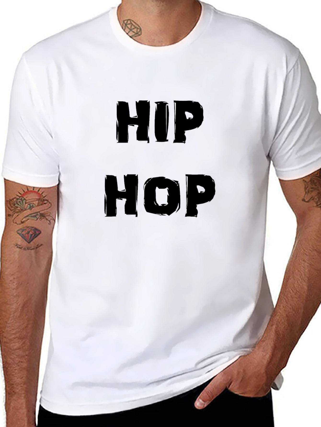 Hip Hop Graphic Black T-Shirt