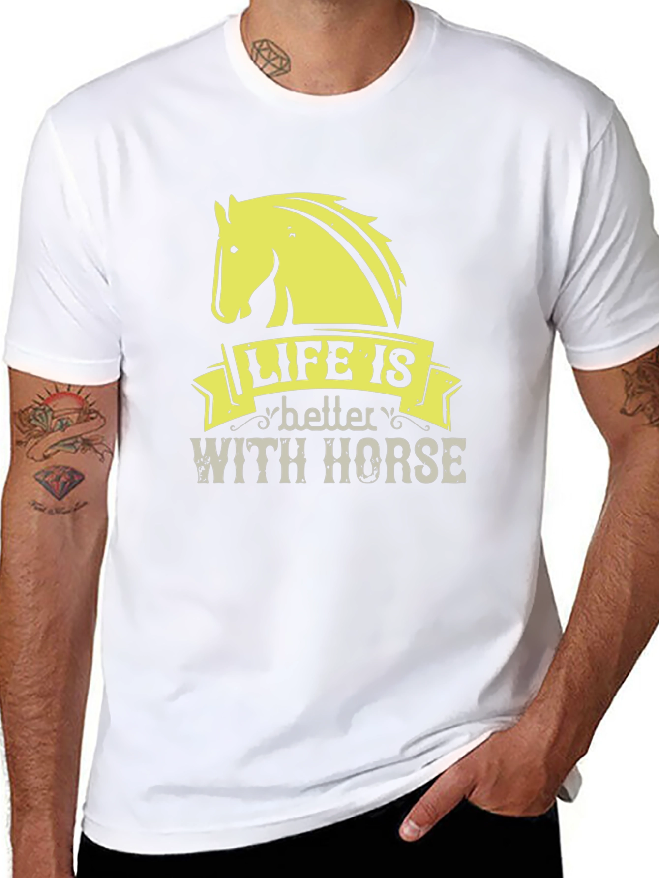 Life is Better with Horse - Graphic T-Shirt