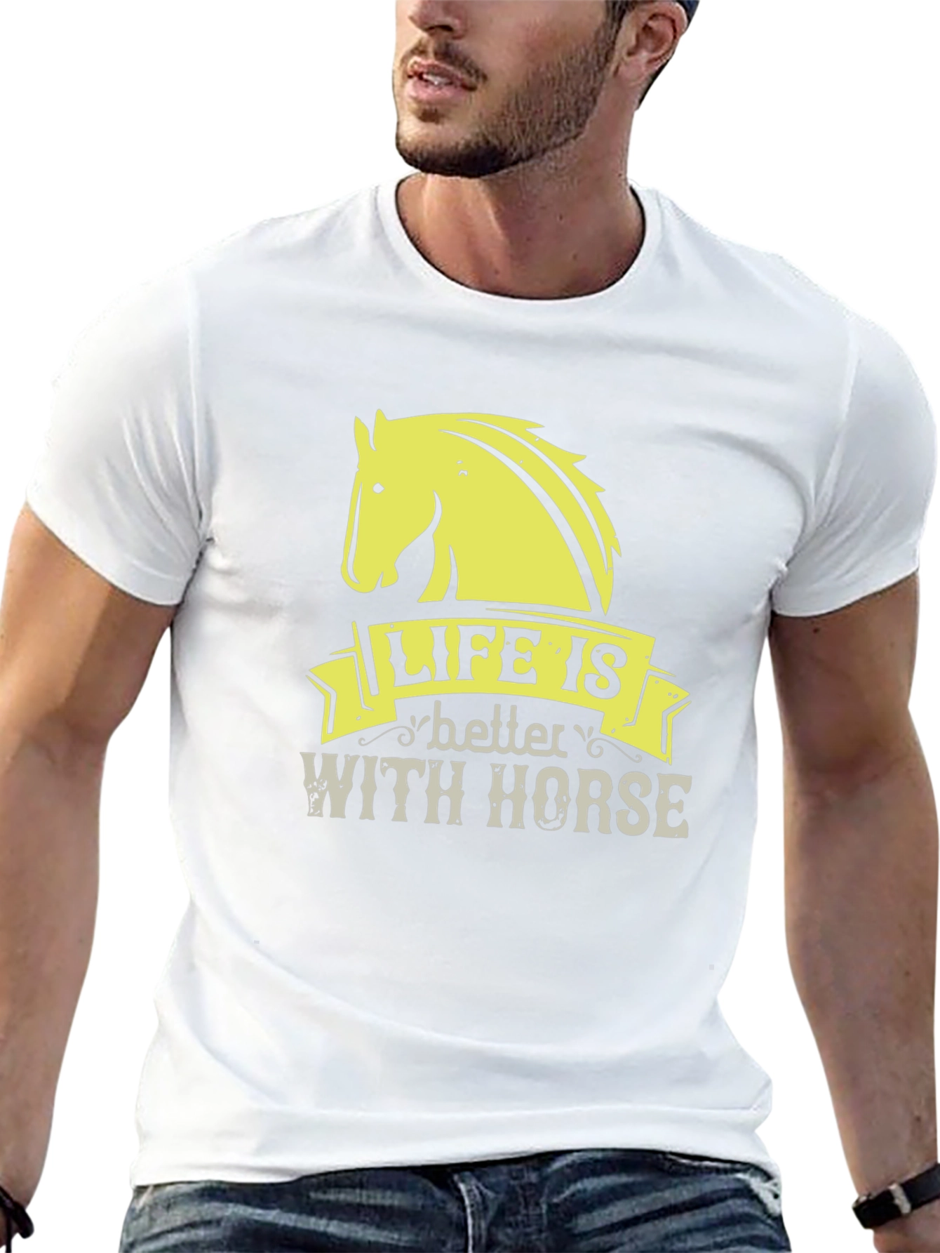 Life is Better with Horse - Graphic T-Shirt