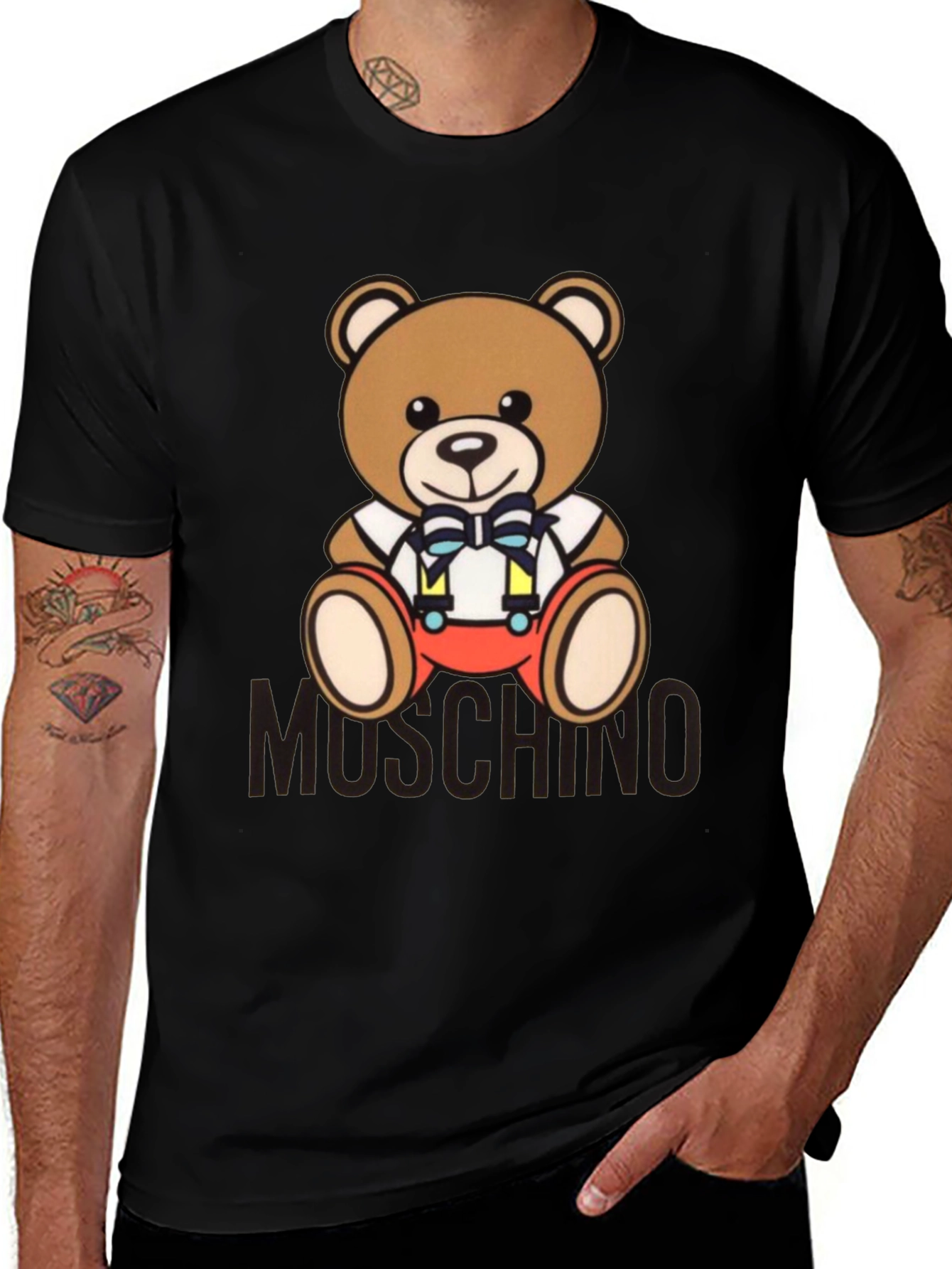 Teddy Bear Print T-Shirt - Casual Style