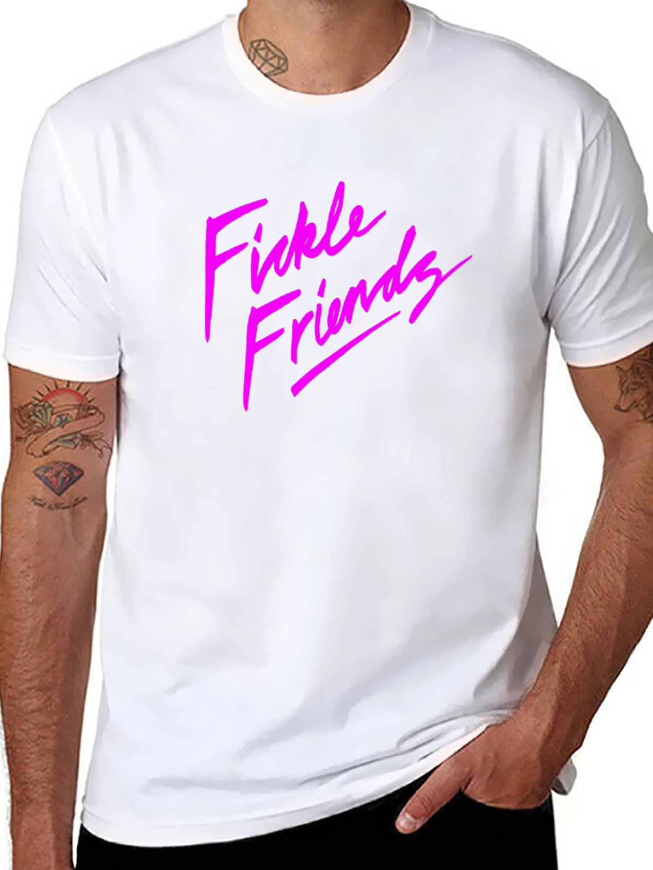 Fickle Friends Graphic Print Black T-Shirt