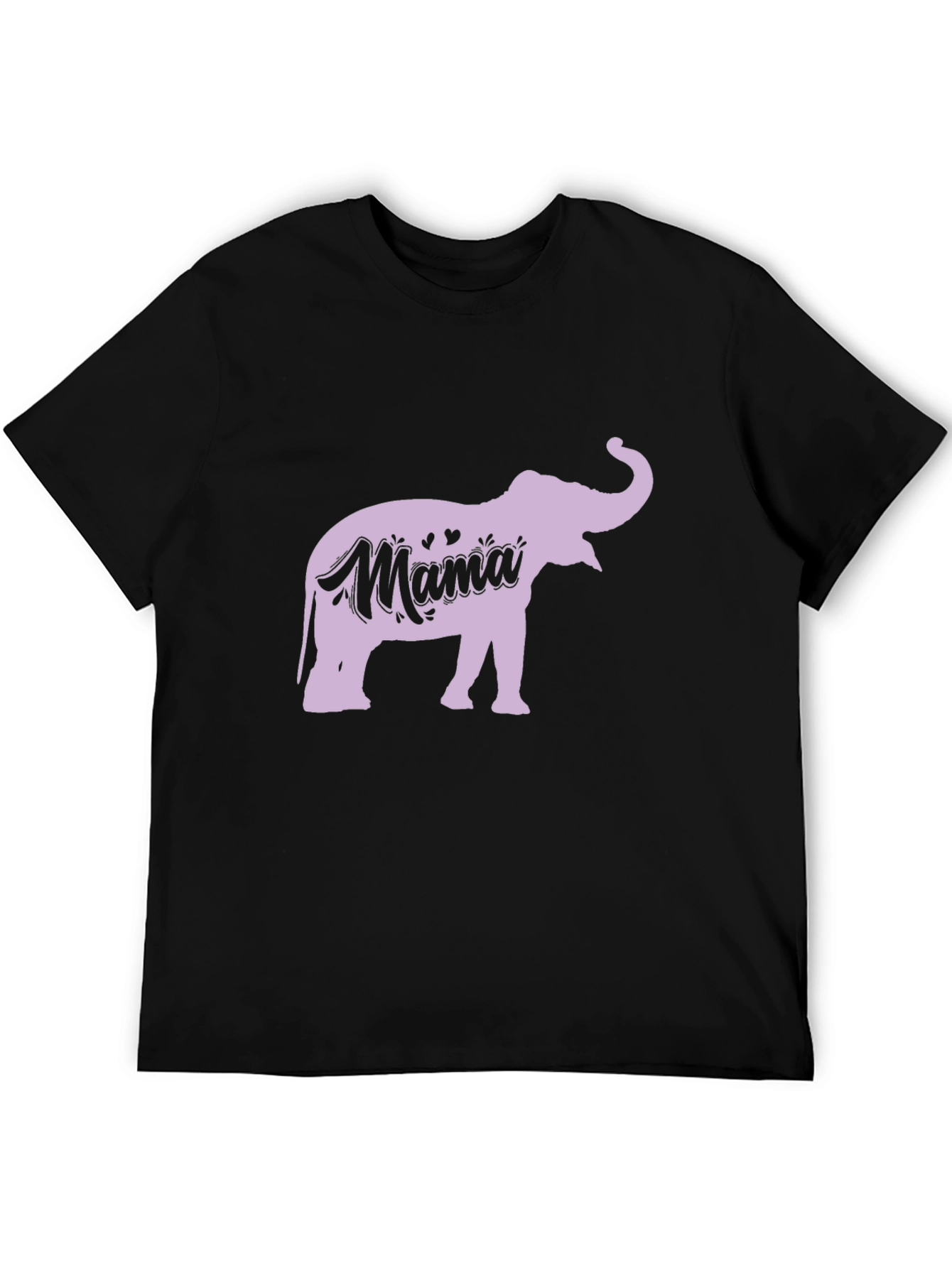 Mama Elephant Graphic Tee - Black Casual Shirt
