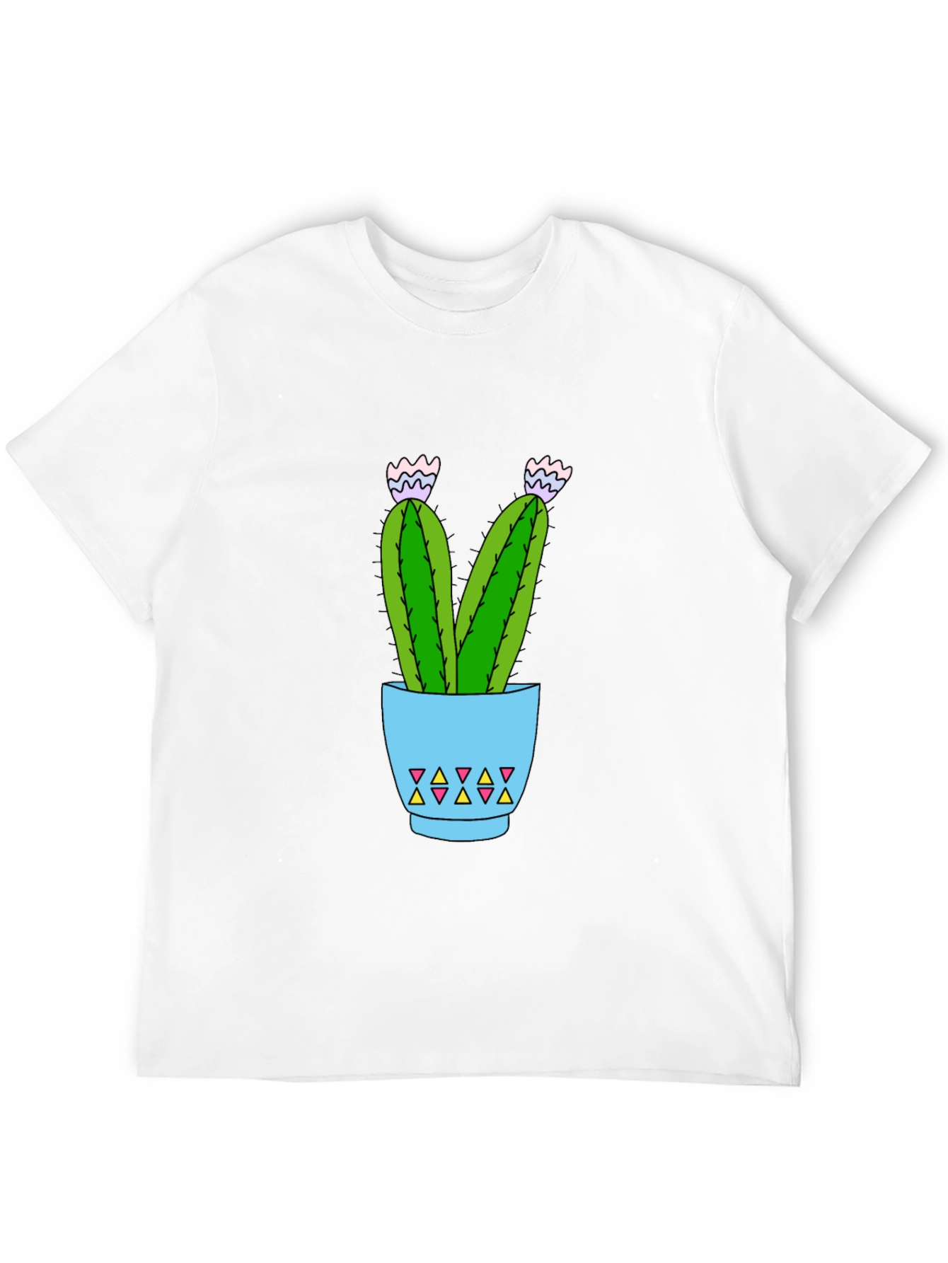 Cactus Potted Plant Graphic T-Shirt