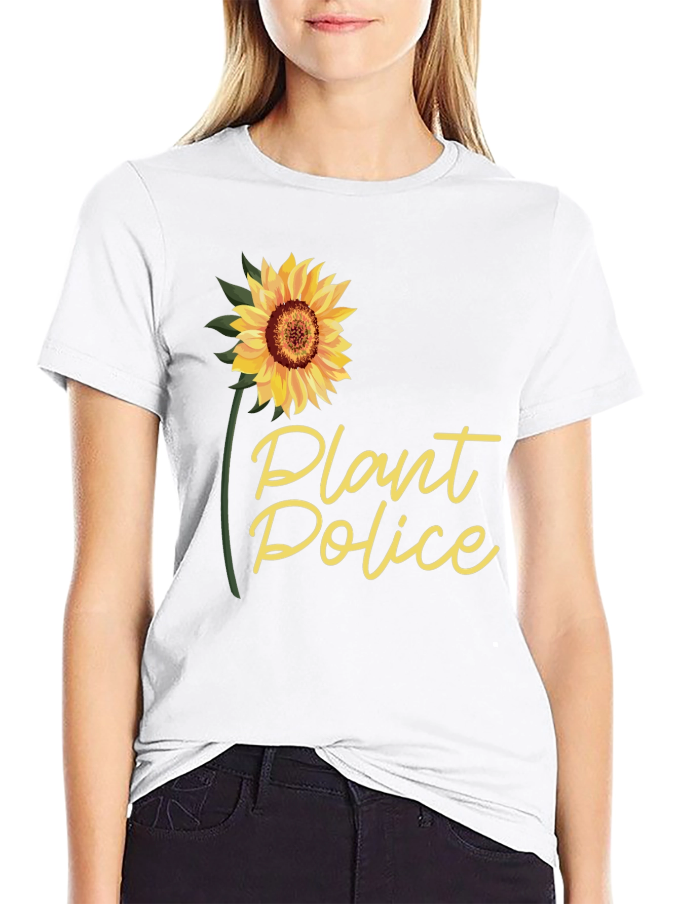 Plant Police Sunflower Graphic T-Shirt