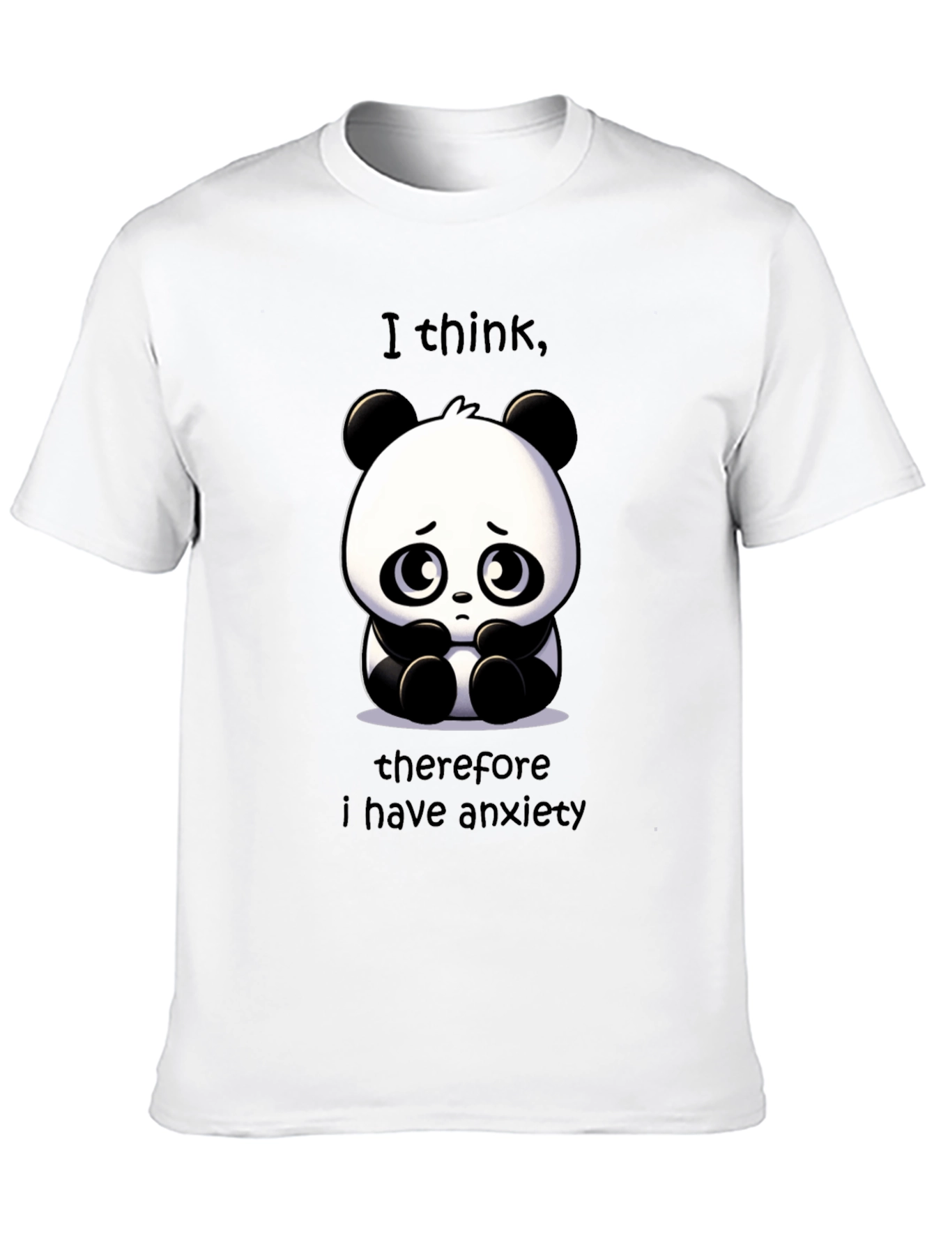 Anxiety Panda Graphic T-Shirt - Funny & Relatable!
