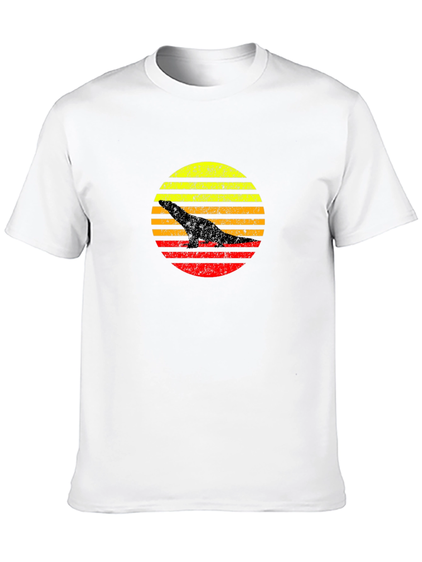 Retro Dinosaur Sunset Graphic T-Shirt