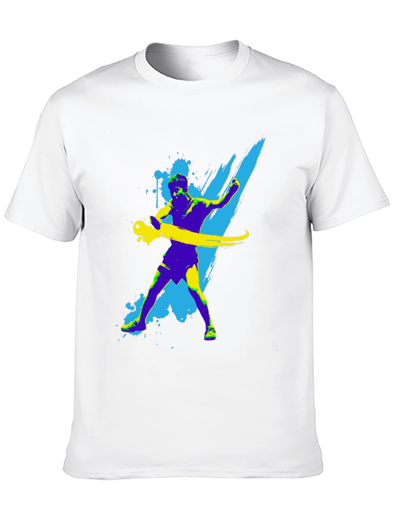 Abstract Athlete Graphic Tee - Black