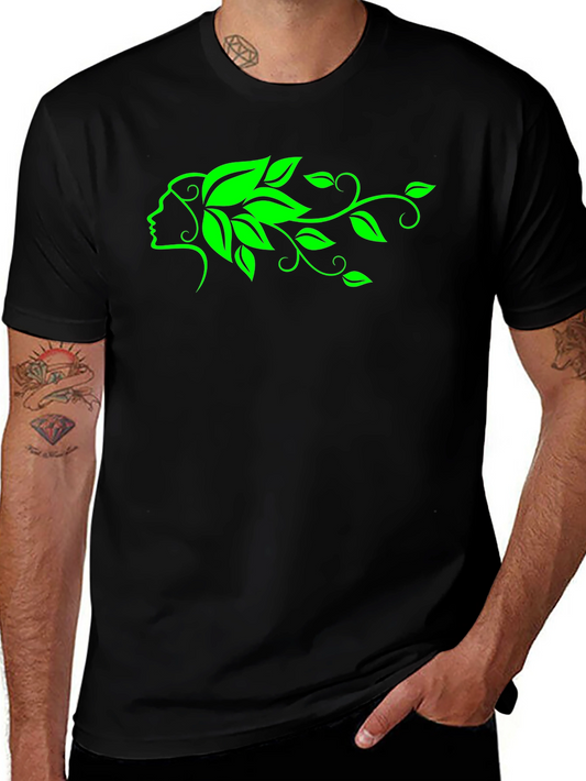 Green Goddess Black T-Shirt
