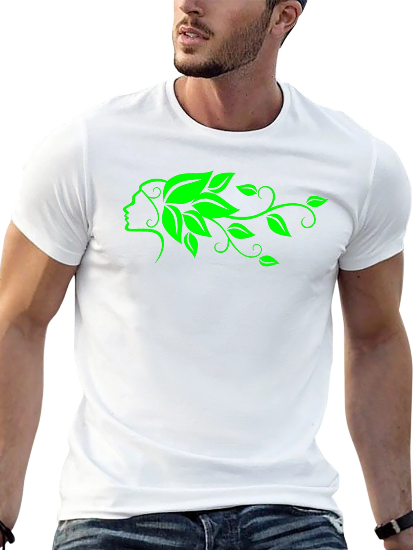 Green Goddess Black T-Shirt