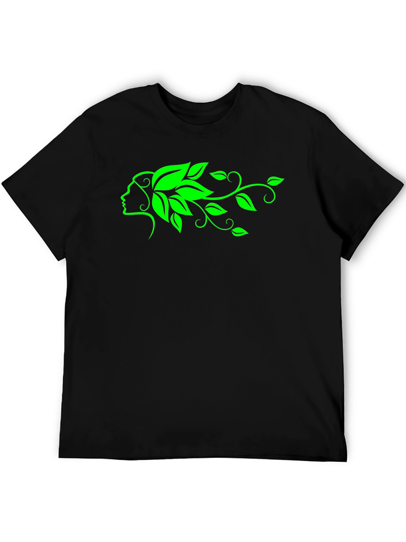 Green Goddess Black T-Shirt