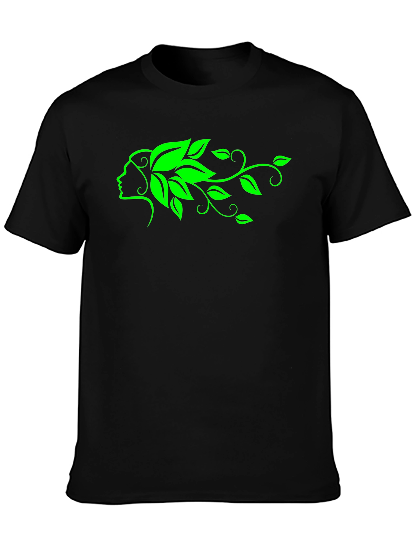 Green Goddess Black T-Shirt