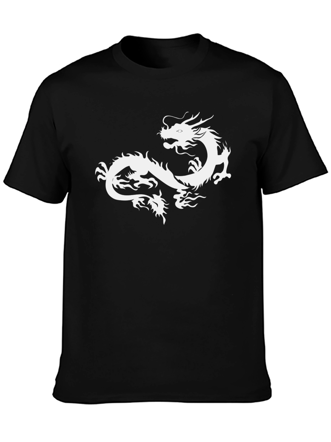 Black Dragon Graphic Tee - Mens Crew Neck T-Shirt