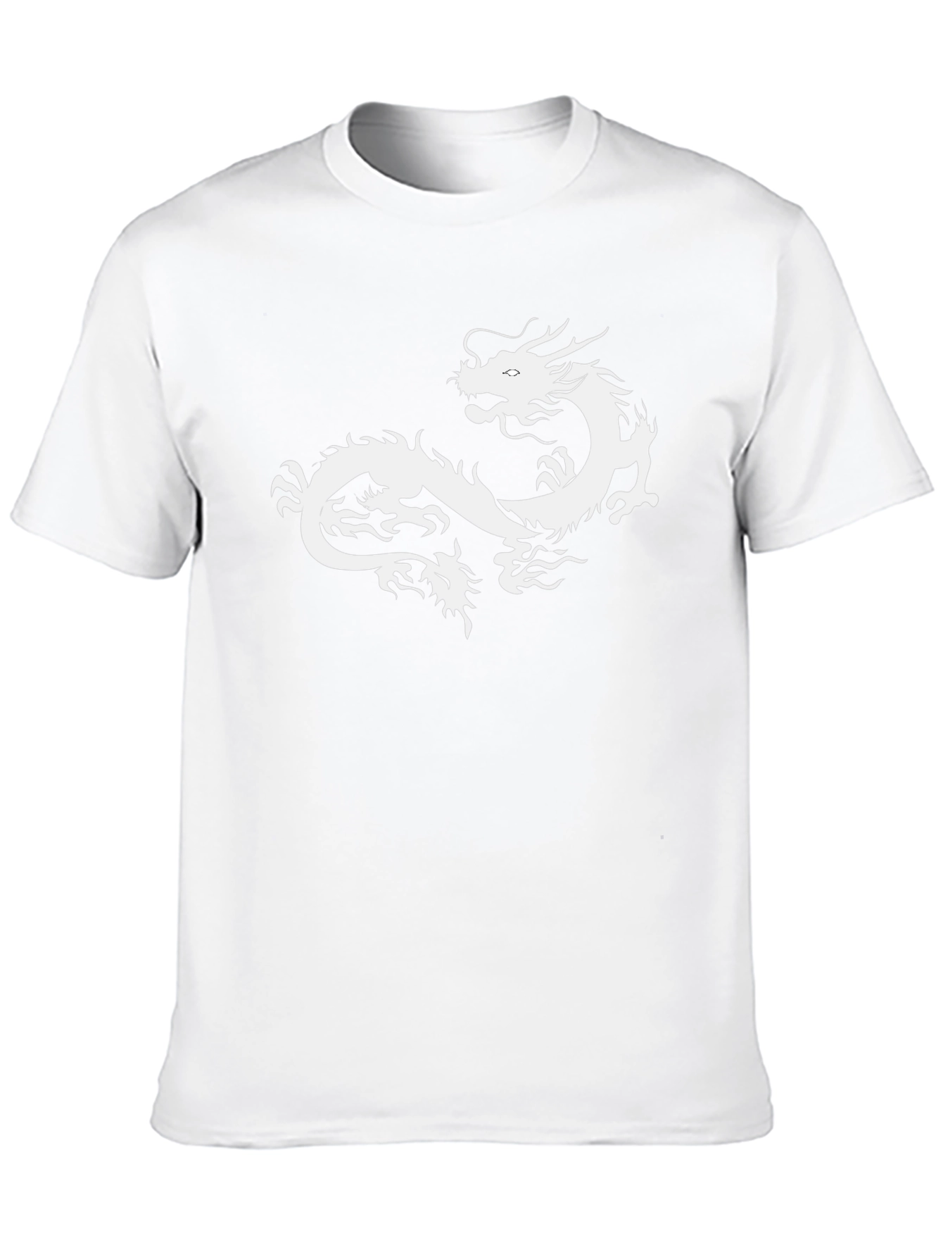 Black Dragon Graphic Tee - Mens Crew Neck T-Shirt