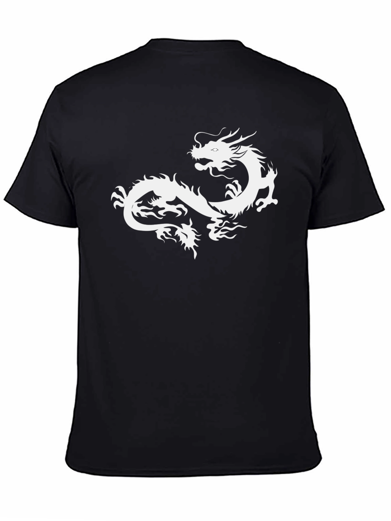 Black Dragon Graphic Tee - Mens Crew Neck T-Shirt