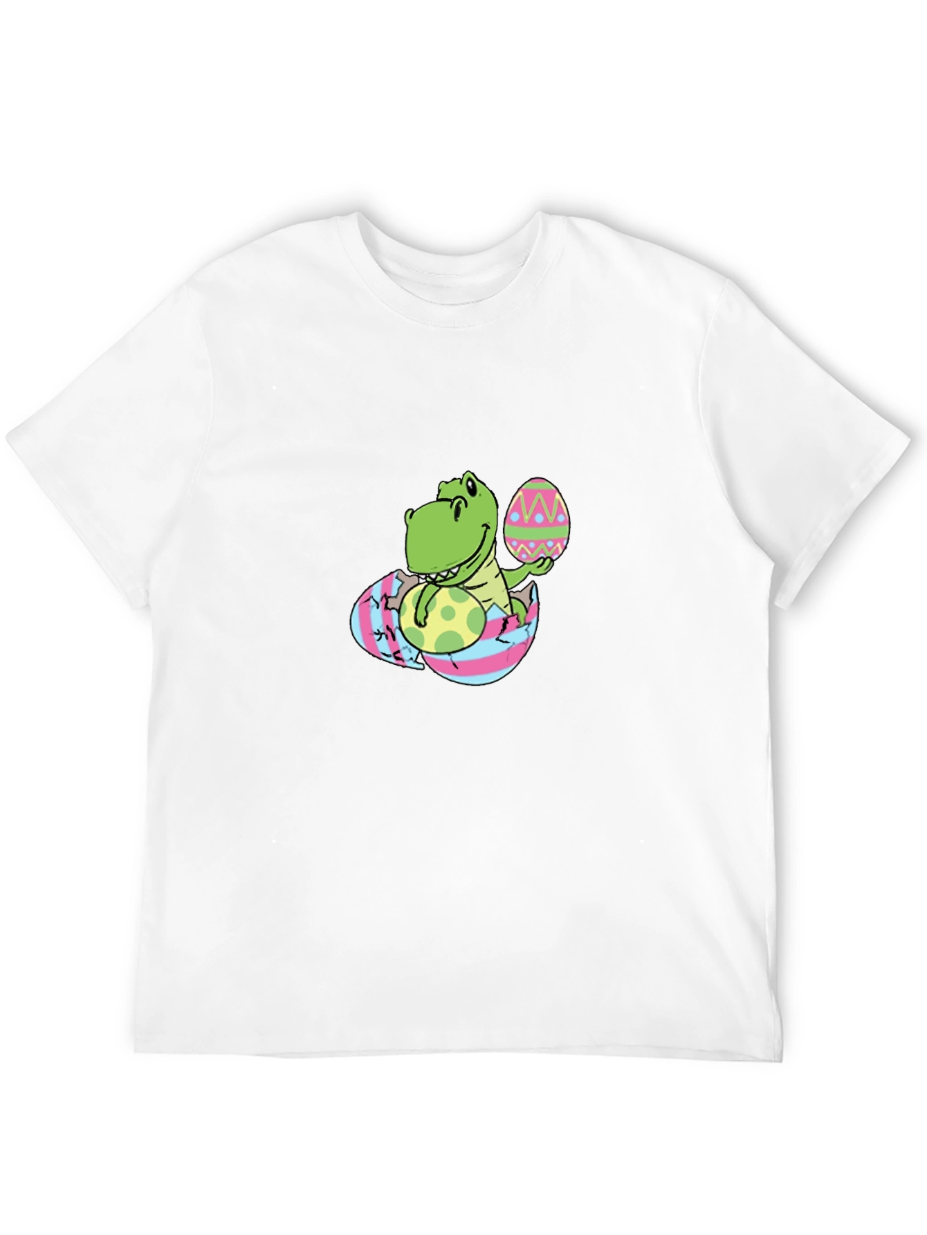 Easter Dino T-Shirt - Cute Dinosaur with Egg