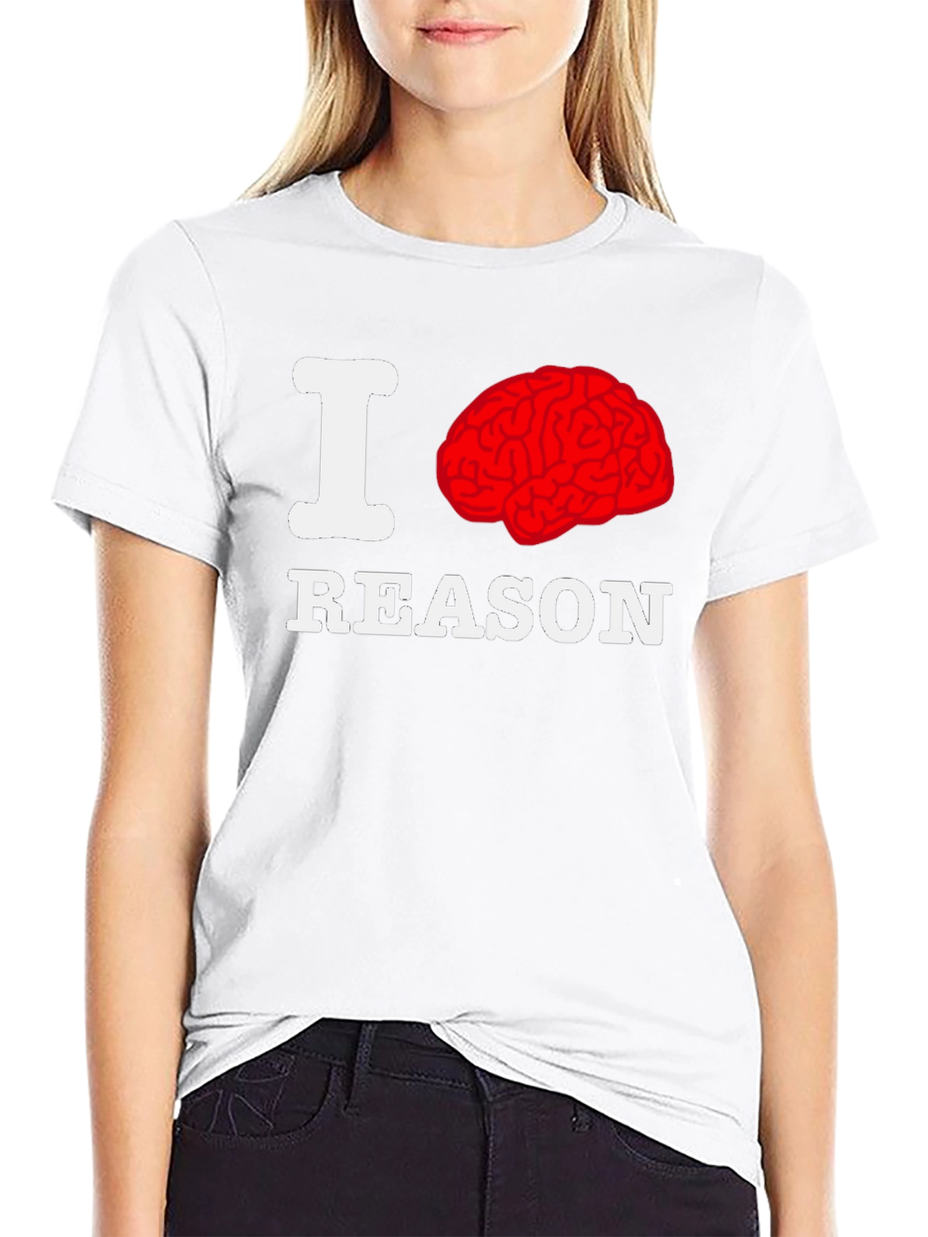 I Brain Reason Graphic T-Shirt - Black
