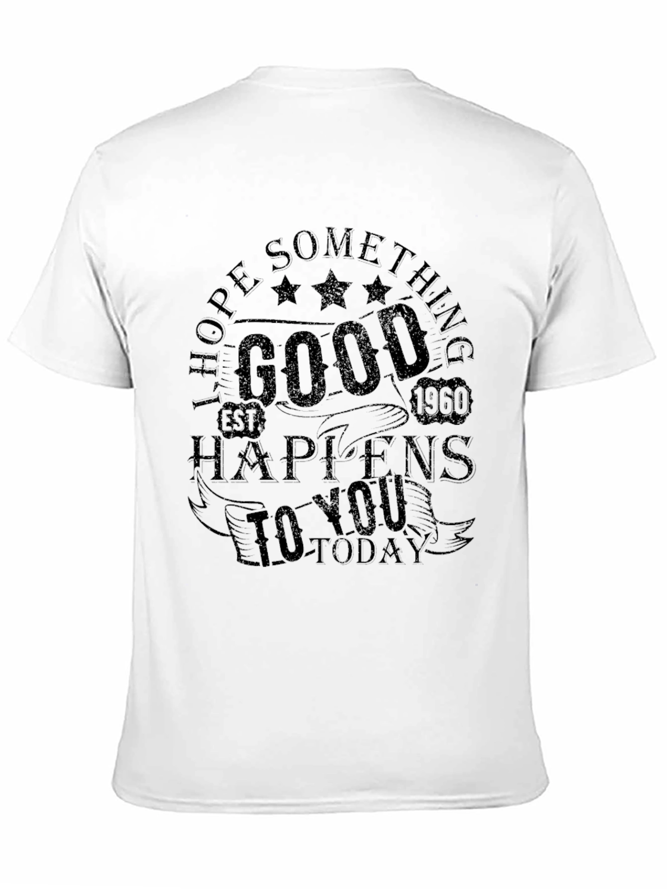 Black I Hope Something Good Happens Graphic Tee