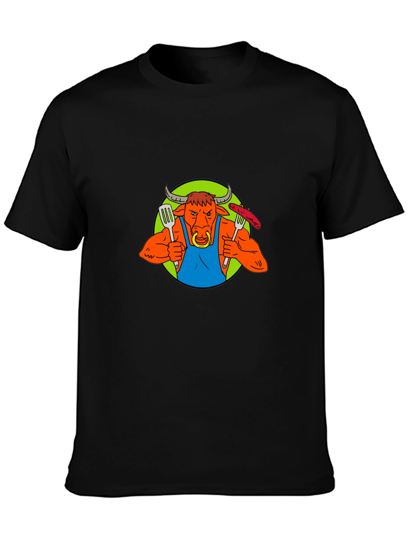 Bull BBQ Master T-Shirt - Funny Grilling Apparel